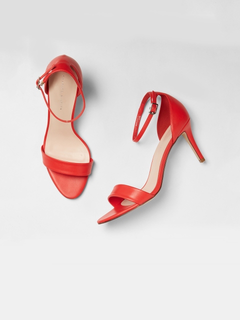 

CHARLES & KEITH Women Red Solid Slim Heels