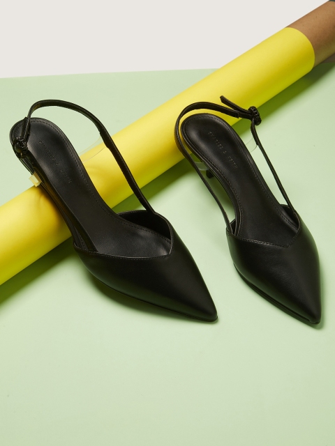 

CHARLES & KEITH Women Black Solid Heels