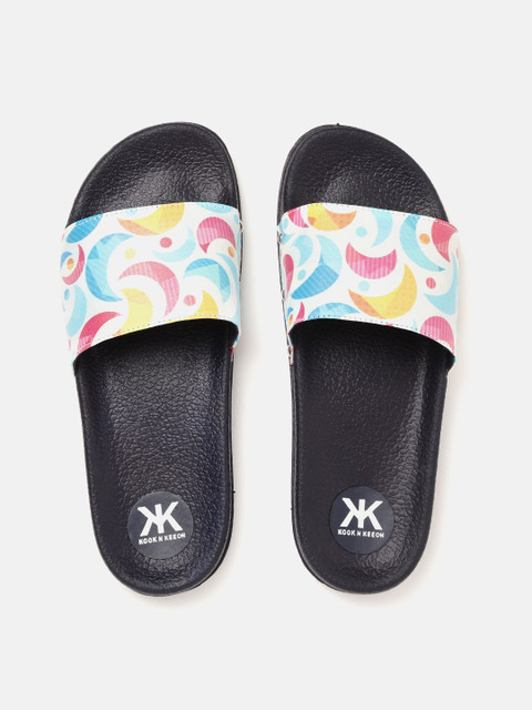 

Kook N Keech Women Blue & Pink Printed Open Toe Flats