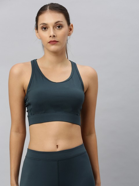 

HRX by Hrithik Roshan Navy Blue Solid Non-Wired Non Padded Rapid-Dry Running Bra WKR-1405