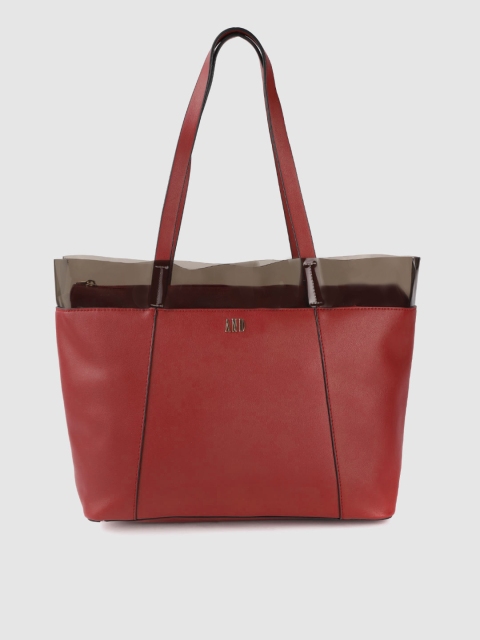

AND Wine-Coloured Solid Shoulder Bag, Maroon