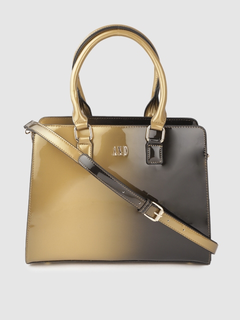 

AND Gold-Toned & Black Ombre Handheld Bag