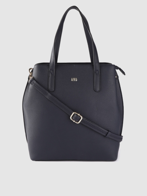 

AND Navy Blue Solid Shoulder Bag