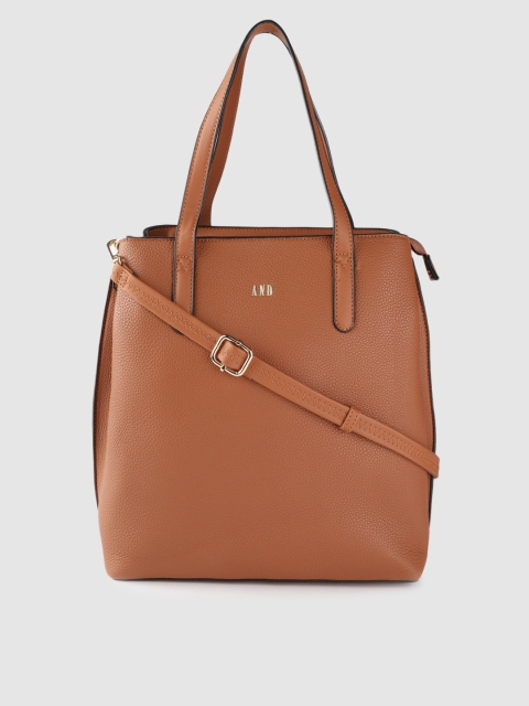 

AND Tan Brown Solid Shoulder Bag