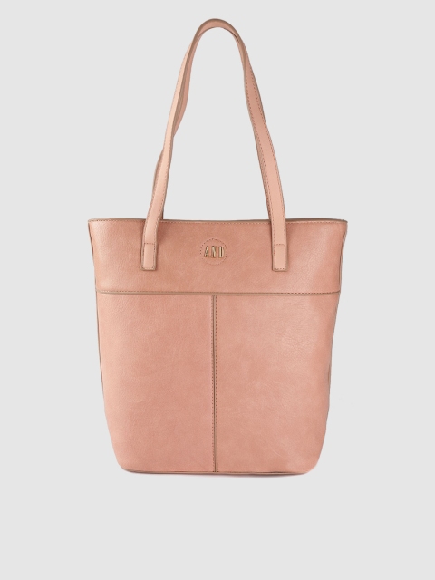 

AND Peach-Coloured Solid Shoulder Bag