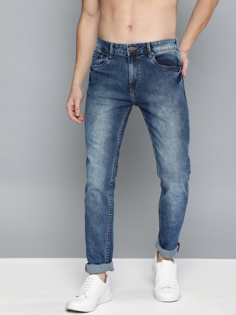 

HERE&NOW Men Blue Slim Fit Mid-Rise Clean Look Stretchable Jeans