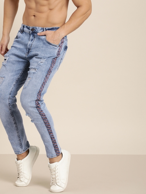 

Moda Rapido Men Blue Slim Tapered Fit Mid-Rise Mildly Distressed Stretchable Jeans