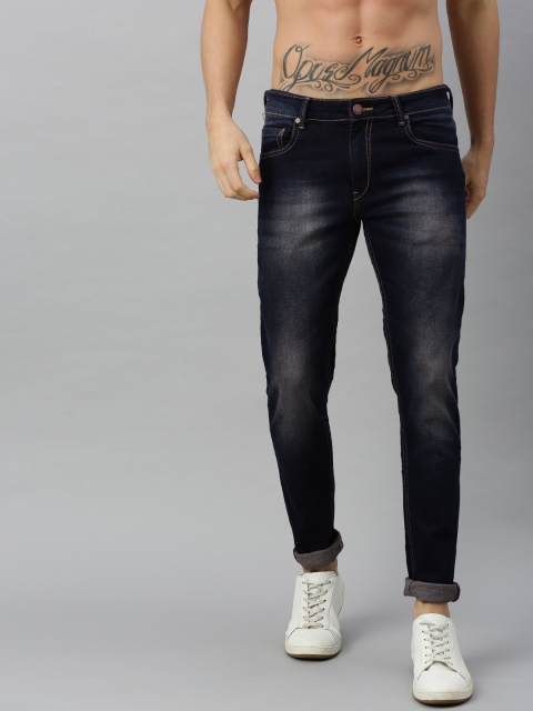

HERE&NOW Men Blue Slim Fit Mid-Rise Clean Look Stretchable Jeans