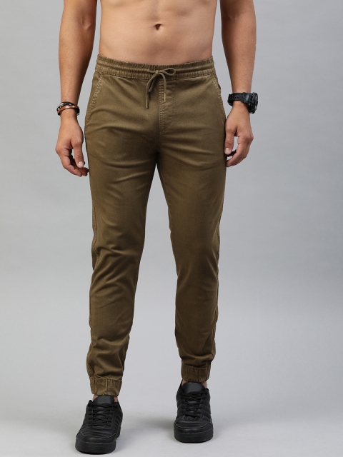 

Roadster Men Brown Regular Fit Solid Joggers