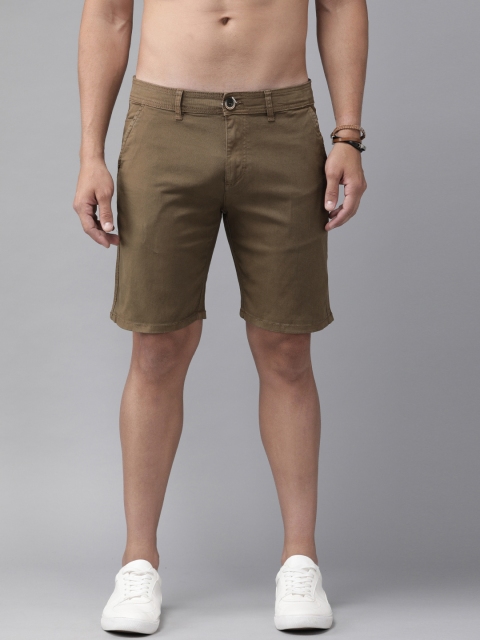 

Roadster Men Brown Solid Regular Fit Chino Shorts