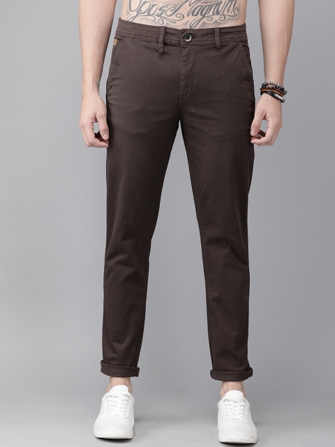 

Roadster Men Brown Regular Fit Solid Chinos