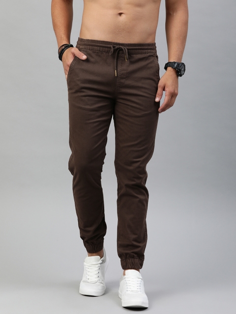 

Roadster Men Coffee Brown Regular Fit Solid Joggers