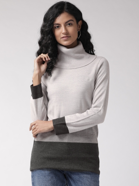 

Marks & Spencer Women Grey Colourblocked Sweater