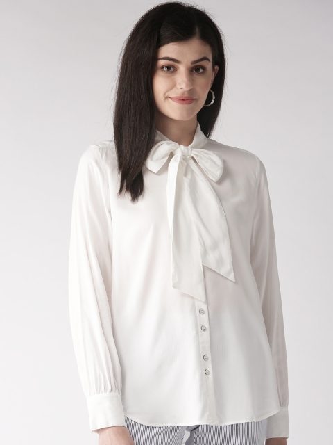 

Marks & Spencer Women White Solid Shirt Style Top