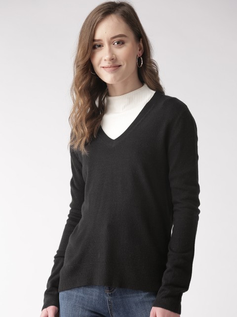 

Marks & Spencer Women Black Solid Sweater