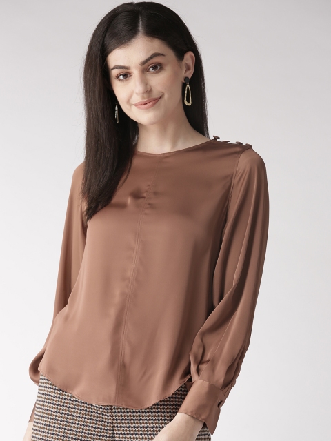 

Marks & Spencer Women Brown Satin Finish Solid Top