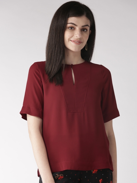 

Marks & Spencer Women Maroon Solid Top