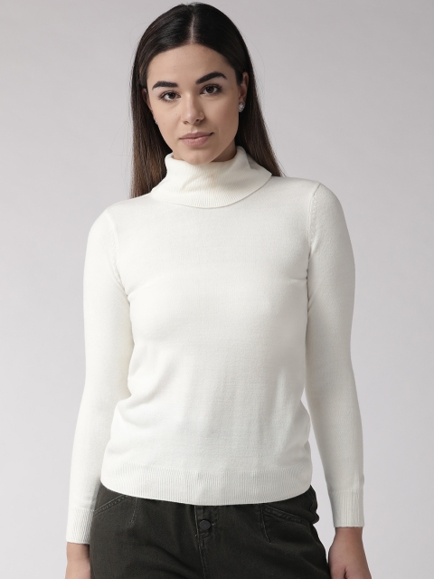 

Marks & Spencer Women Off-White Solid Pullover Sweater