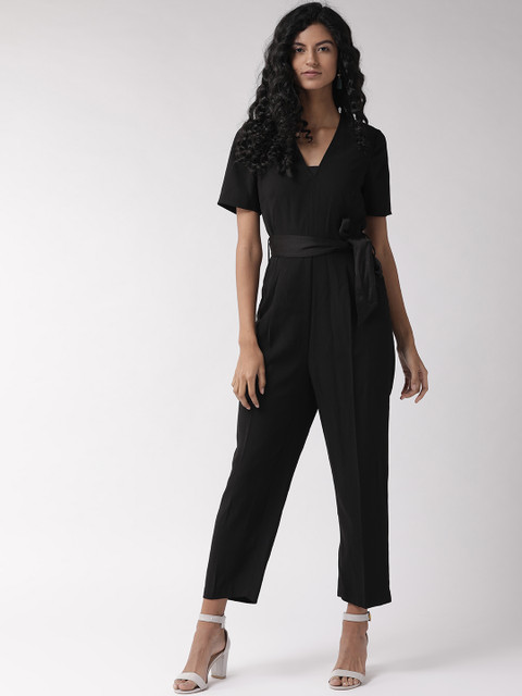 

Marks & Spencer Women Black Solid Basic Jumpsuit