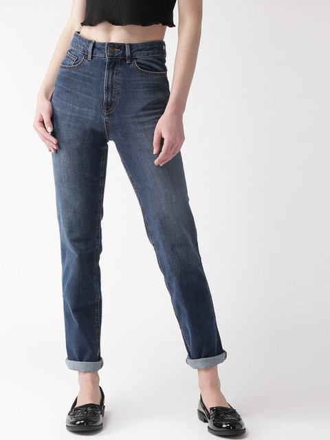 

Marks & Spencer Navy Blue Magic Lift Straight Fit High-Rise Clean Look Stretchable Jeans
