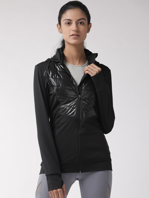 

Marks & Spencer Women Black Solid Hooded Sporty Jacket