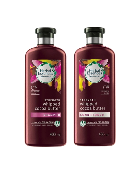 

Herbal Essences Set of Strength Whipped Cocoa Butter Shampoo & Conditioner, Burgundy