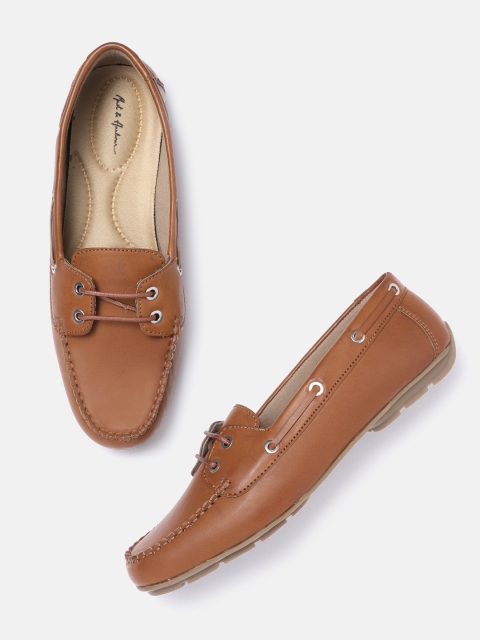 

Mast & Harbour Women Tan Brown Boat Shoes