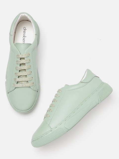 

DressBerry Women Mint Green Solid Sneakers