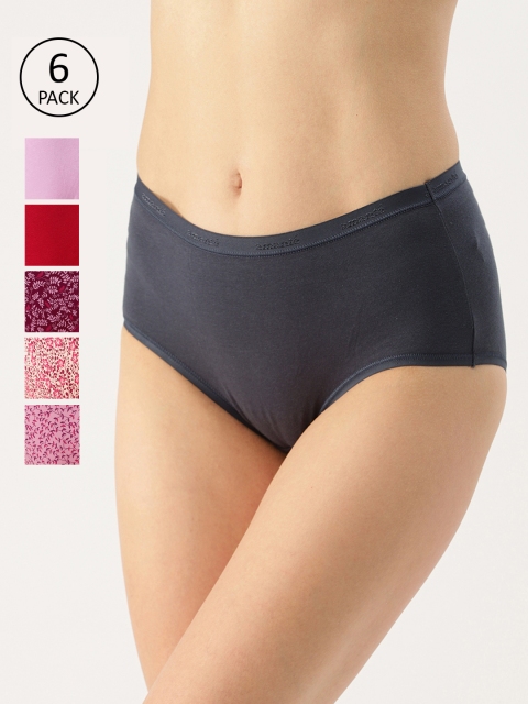 

Amante Women Pack of 6 Printed Hipster Briefs 10597224, Purple