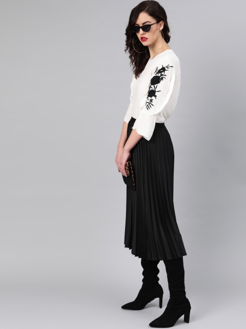

MITAHA Women White Solid Top