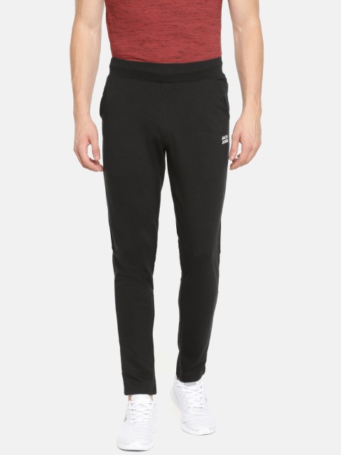 

Jack & Jones Men Black Solid Straight Fit Track Pants