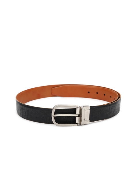 

Calligraphy Men Brown Textured Reversible Belt