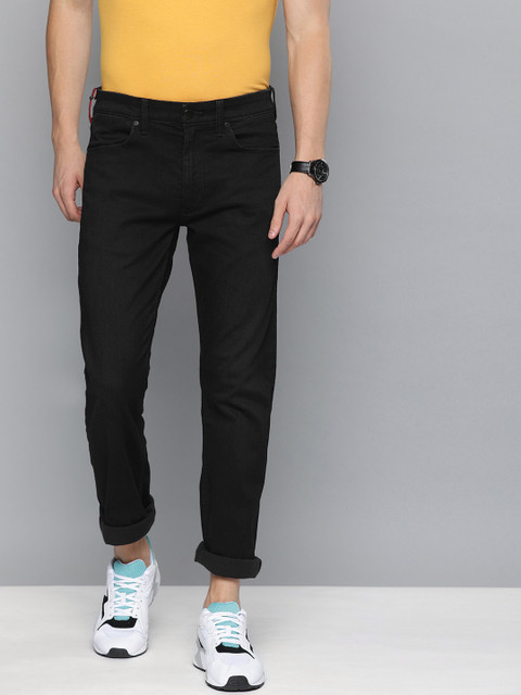 

Levis Men Black 513 Slim Straight Fit Mid-Rise Clean Look Stretchable Jeans