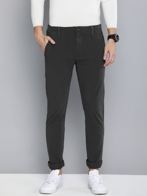 

Levis Men Grey 512 Slim Tapered Fit Solid Chinos