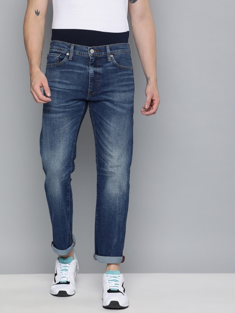 

Levis Men Blue 513 Slim Straight Fit Mid-Rise Clean Look Stretchable Jeans