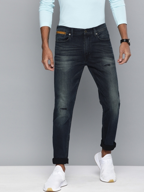 

Levis Men Blue 512 Slim Tapered Fit Mid-Rise Low Distress Stretchable Jeans