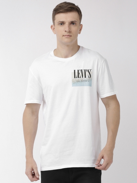 

Levis Men White Printed Round Neck T-shirt