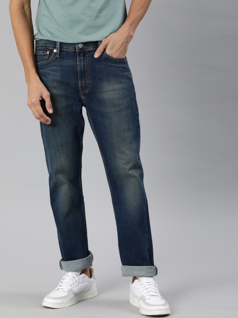 

Levis Men Blue 513 Slim Straight Fit Mid-Rise Clean Look Stretchable Jeans