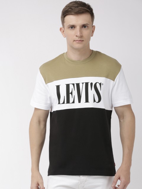 

Levis Men Black & Beige Printed Round Neck T-shirt