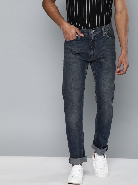 

Levis Men Blue 513 Slim Straight Fit Mid-Rise Clean Look Stretchable Jeans