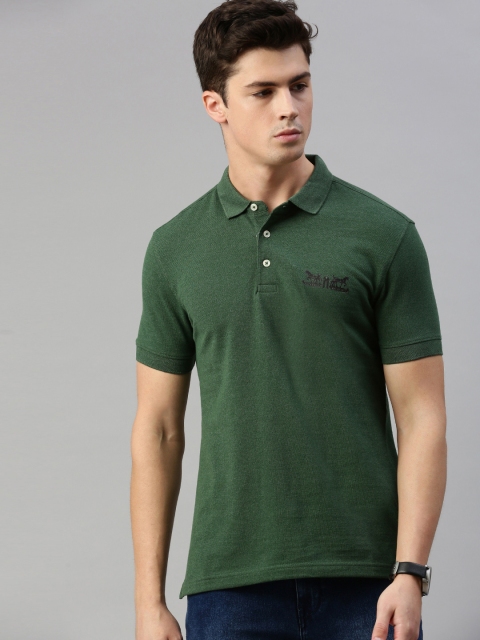 

Levis Men Olive Green Printed Polo Collar T-shirt
