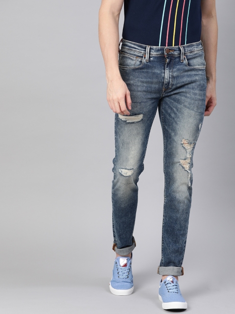 

Levis Men Blue 519 Super Skinny Fit Mid-Rise Mildly Distressed Stretchable Jeans