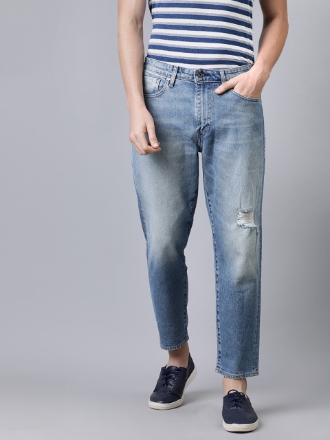 

Levis Men Blue Regular Fit Mid-Rise Low Distress Jeans