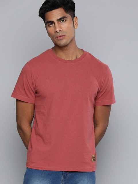 

Levis Men Red Solid Round Neck T-shirt