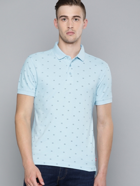 

Levis Men Blue Printed Polo Collar Pure Cotton T-shirt