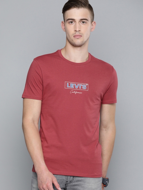 

Levis Men Red Printed Round Neck T-shirt