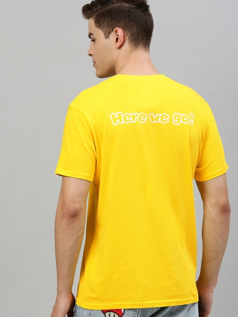 

Levis Super Mario Men Yellow Back Printed Round Neck T-shirt