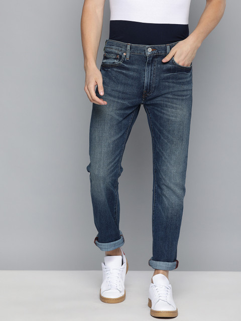 

Levis Men Blue 513 Slim Straight Fit Mid-Rise Clean Look Stretchable Jeans