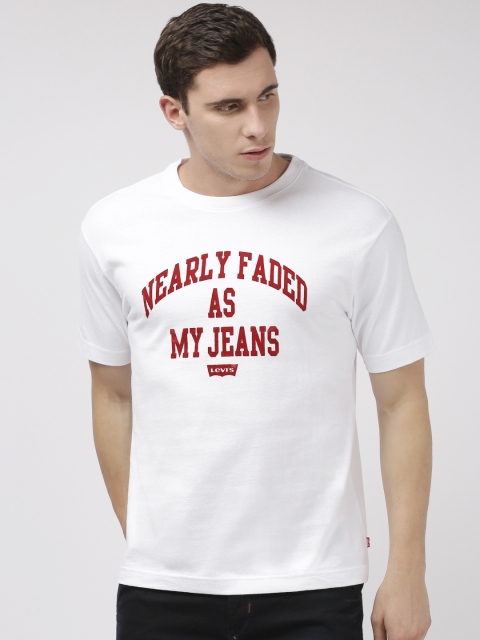

Levis Men White Printed Round Neck T-shirt