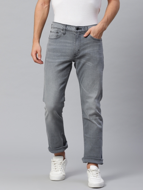 

Levis Men Grey 513 Slim Straight Fit Mid-Rise Clean Look Jeans